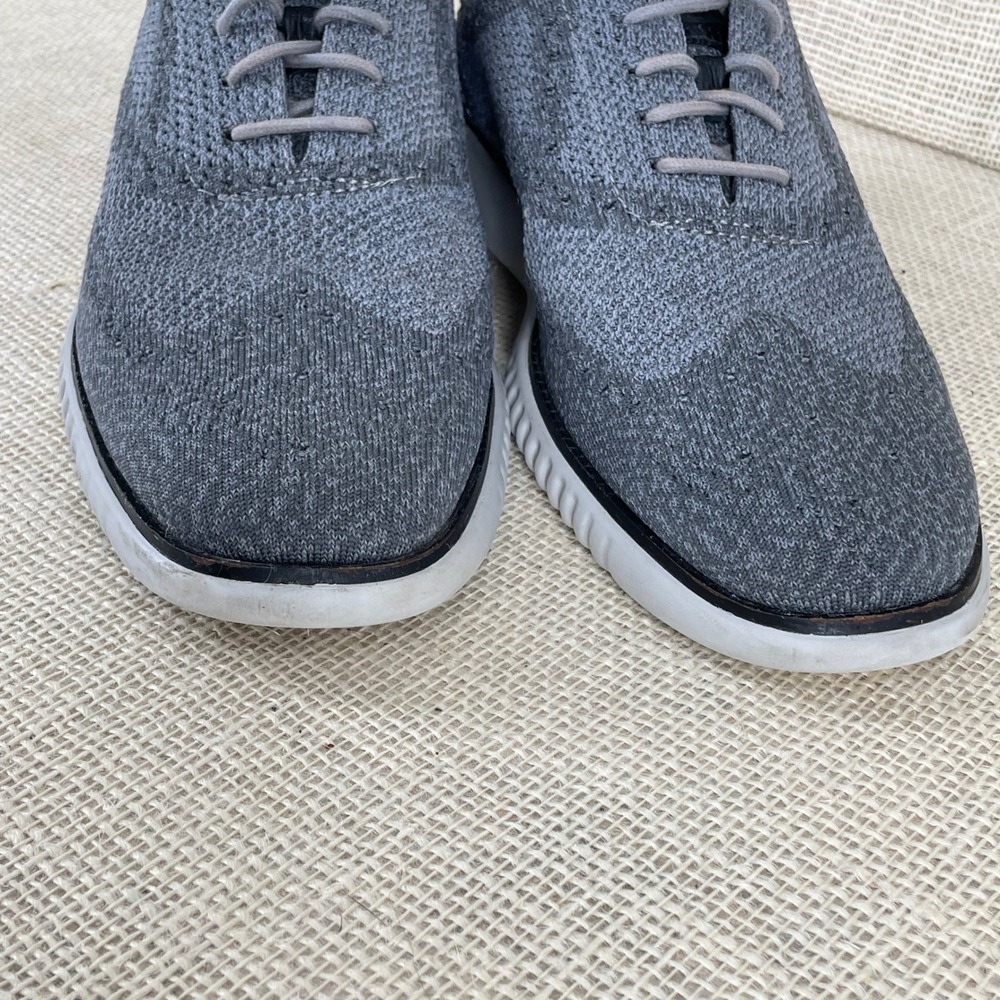Cole Haan Zerogrand‎ Stitchlite Wingtip Oxford Mens 10 Grey Knit Sneakers C27565 - Picture 6 of 10
